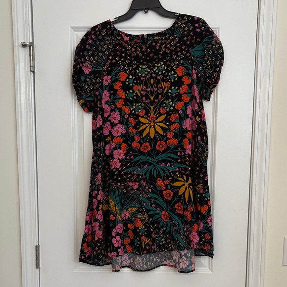 Free People Strawberry Fields Black Floral Mini Dress - Picture 2 of 5